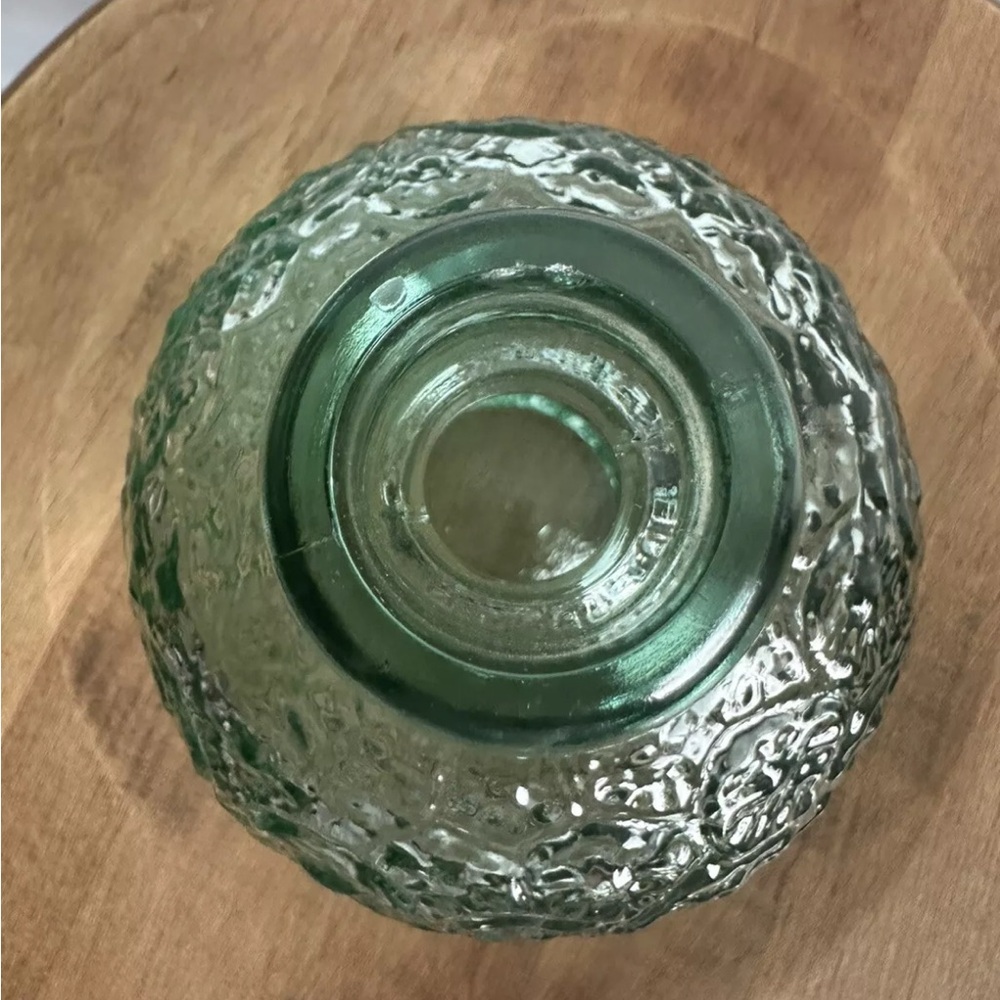 Green Decanter Glass Jar With Cork Stopper Storage Jar Vase Apothecary 3DPattern - Picture 4 of 4